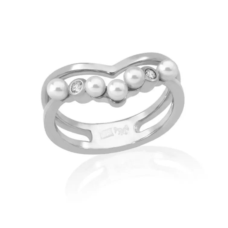Anillos Medianos | Majorica Anillo Arabesque Plata
