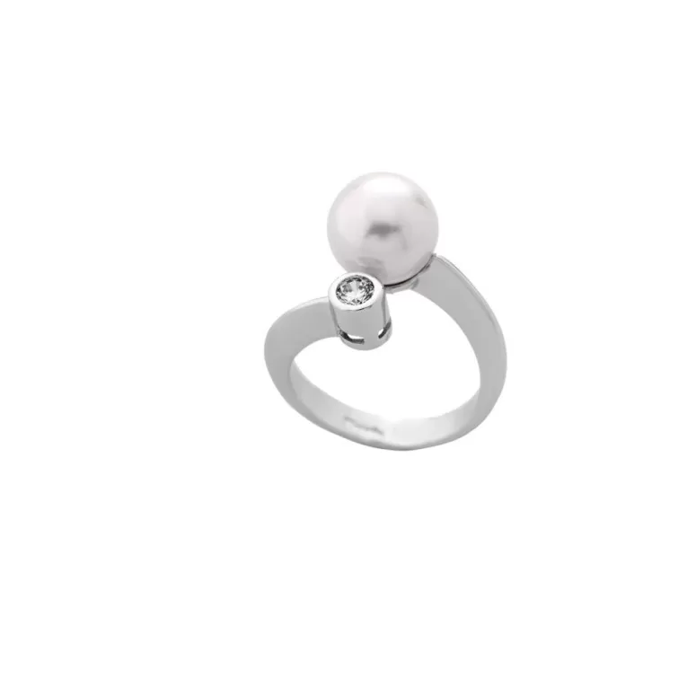 Anillos Medianos | Majorica Anillo Cercle Con Perla Blanca 10Mm
