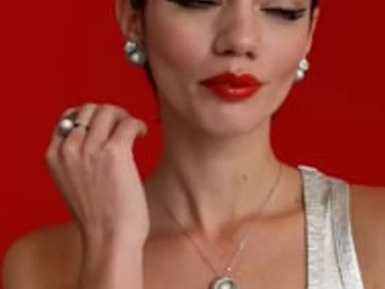 Anillos Grandes | Majorica Anillo Le Palm Grande En Acero Con Perla Blanca