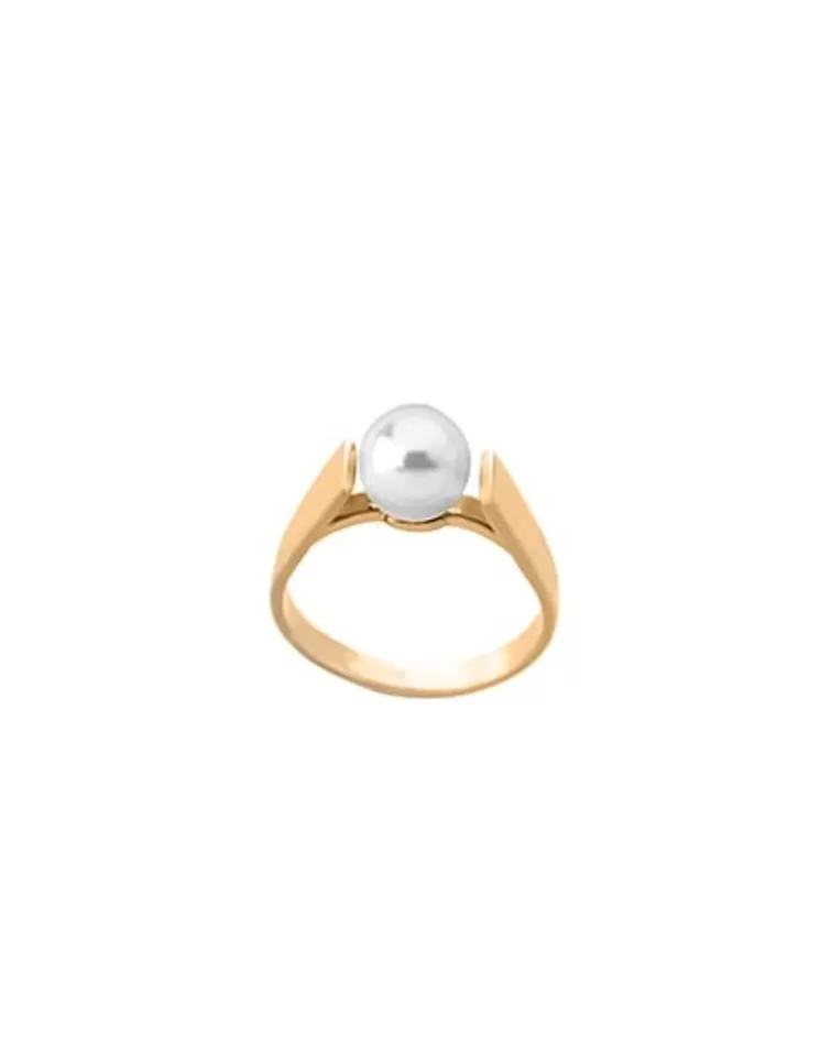 Anillo Solitario | Majorica Anillo Nuada Dorado Con Perla Blanca 7Mm