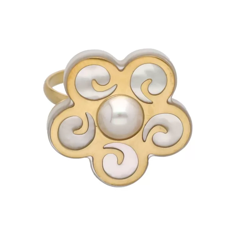 Anillos Grandes | Majorica Anillo Roxana Pequeno Con Madreperla