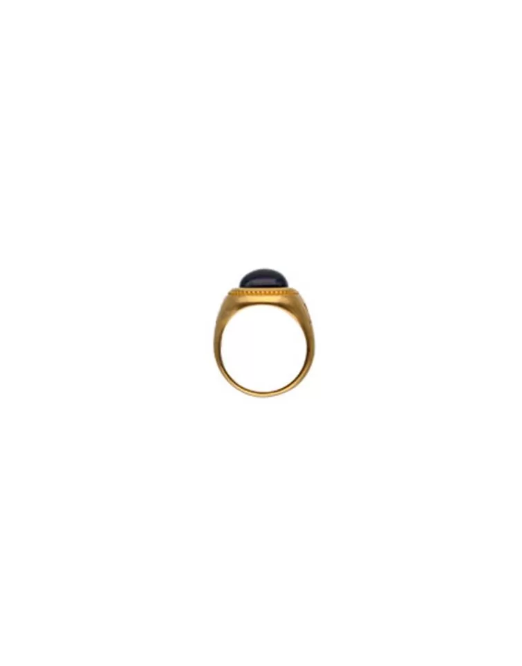 Anillos Grandes | Majorica Anillo Sello Zale Con Perla Cuadrada Negra