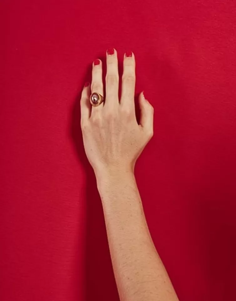 Anillos Grandes | Majorica Anillo Sello Zale Con Perla Ovalada Berenjena
