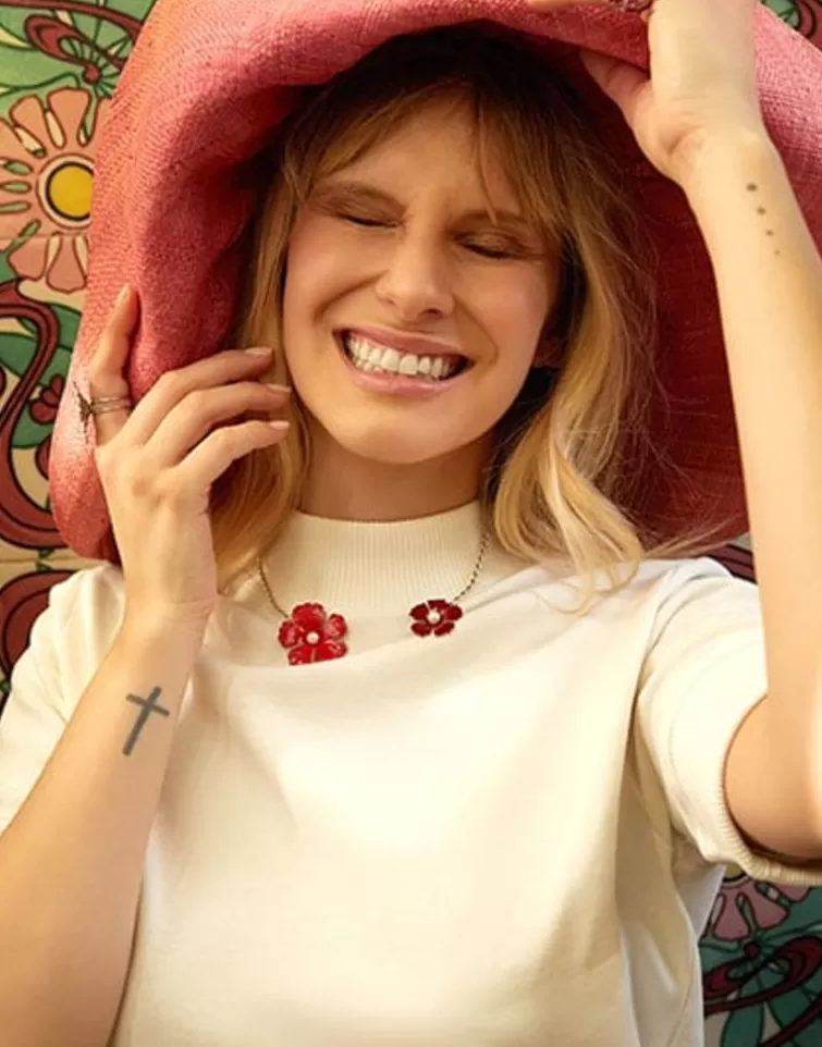 Gargantillas De Perlas | Majorica Choker Ajustable Santorini De Flores Granate Ajustable En Plata