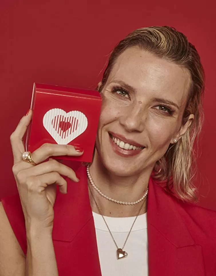 Colgantes Con Cadena | Majorica Colgante Dolce Cuore En Acero Dorado Y Corazon Con Perla