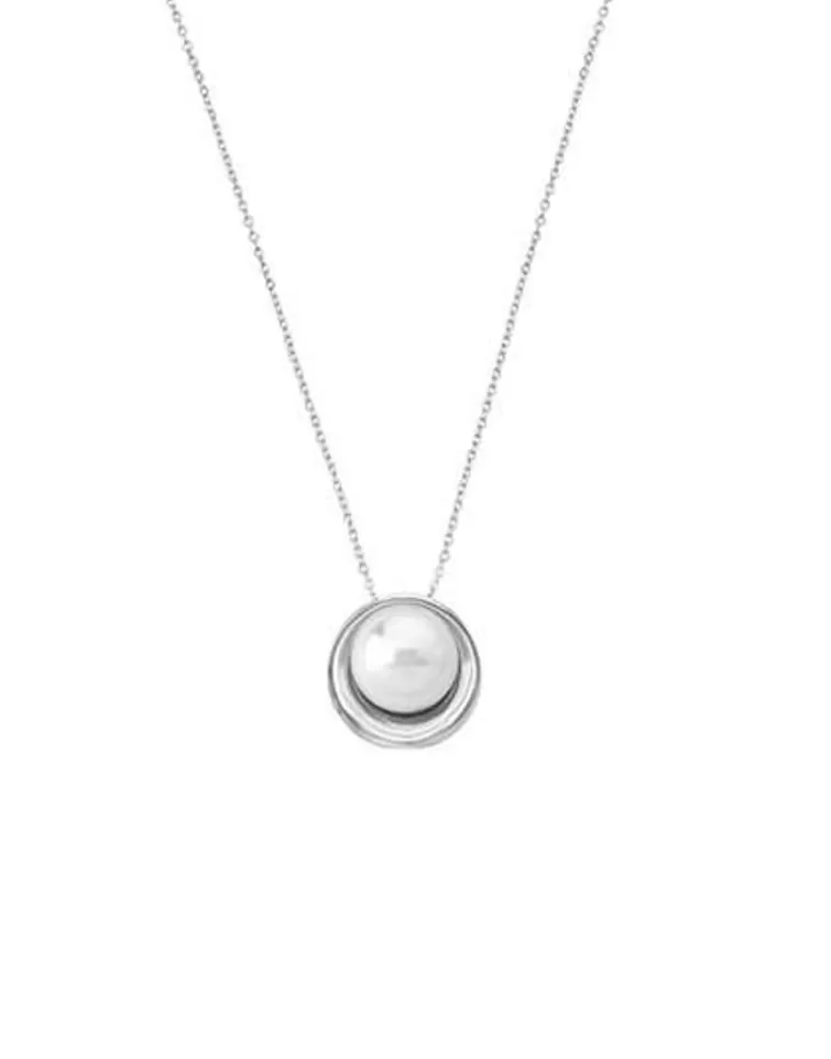 Colgantes Con Cadena | Majorica Colgante Margot Plateado