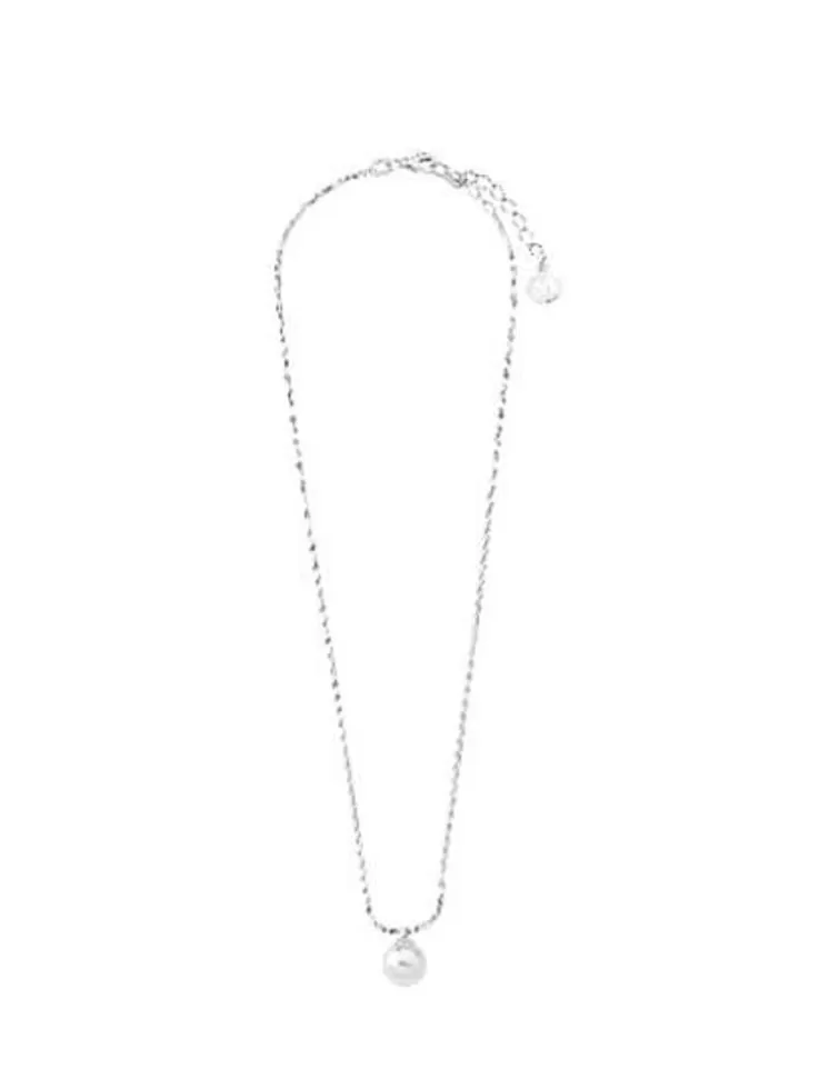 Colgantes Con Cadena | Majorica Colgante Nuada 10Mm Plata