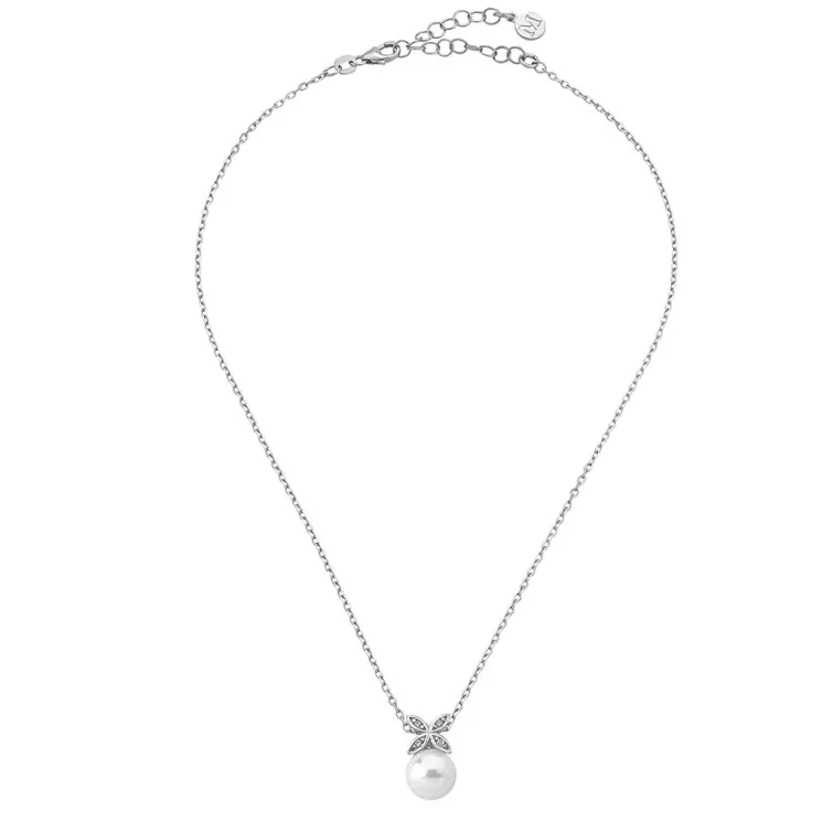 Collares Para Boda | Majorica Colgante Romance Con Perla Redonda Y Circonitas