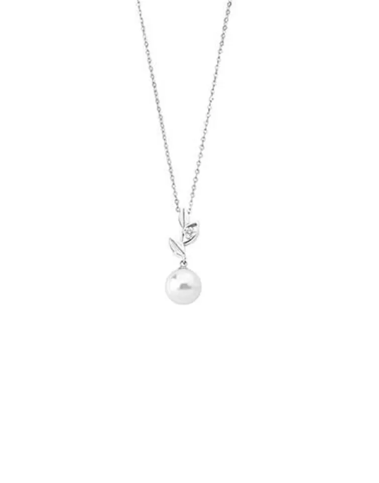 Colgantes Con Cadena | Majorica Colgante Selene Plata