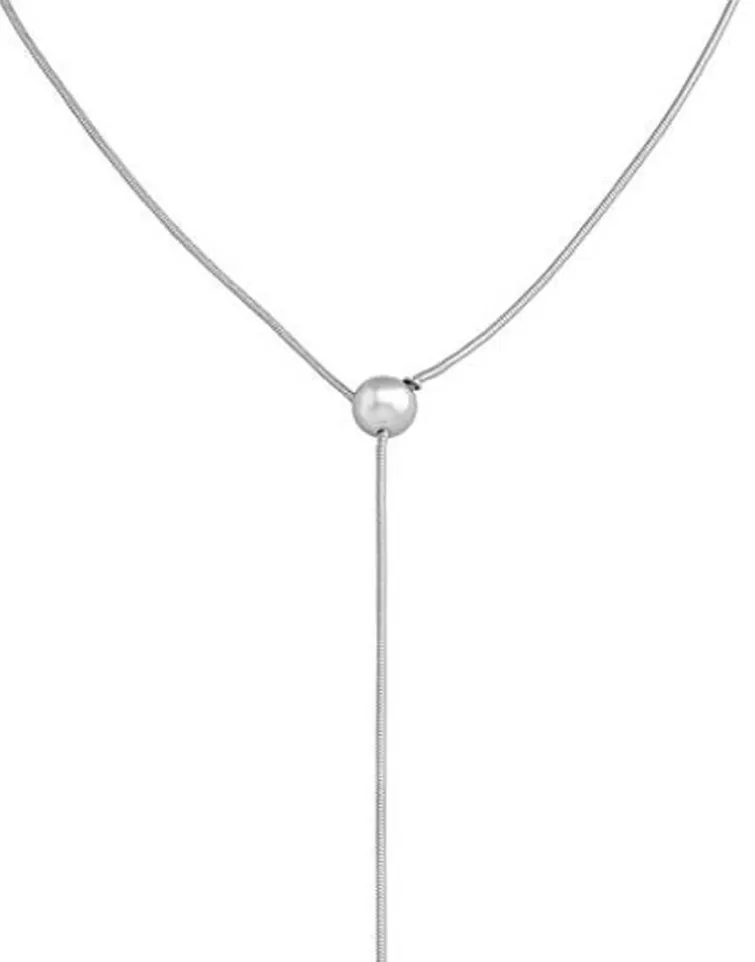 Cadenas Con Perlas | Majorica Collar Aura Ajustable De Acero