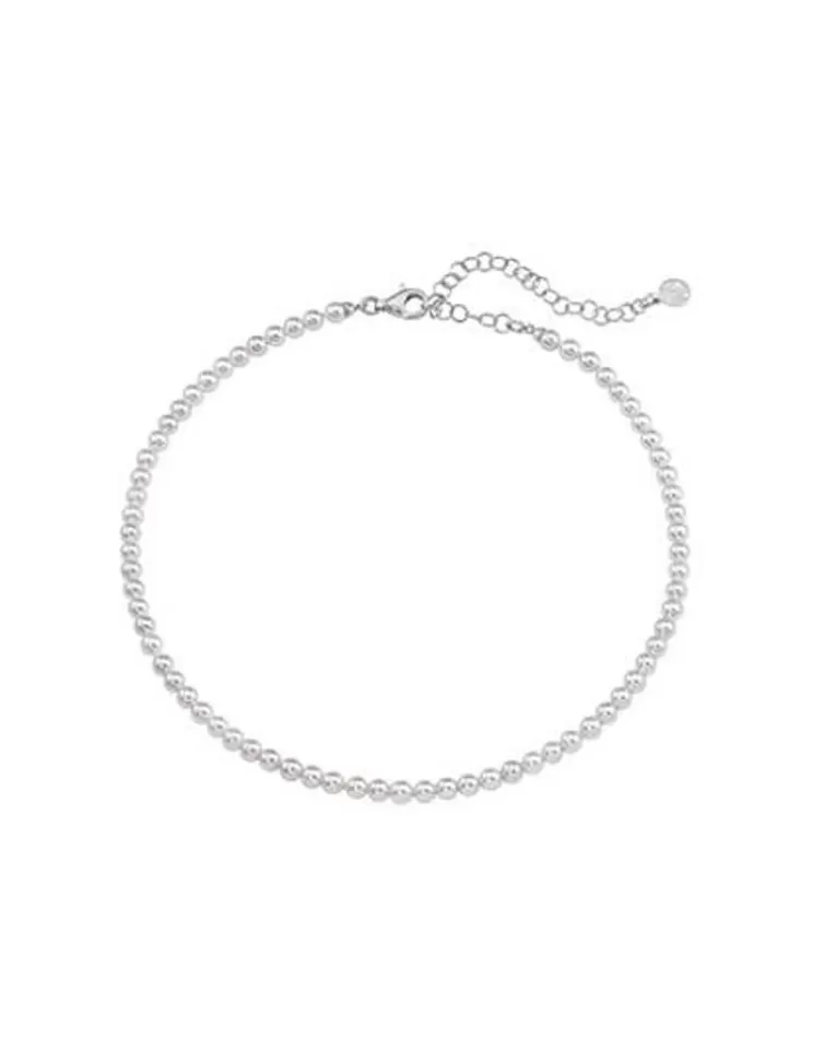 Collares De Perlas Largos | Majorica Collar Ballet Plata Con Perlas 4Mm