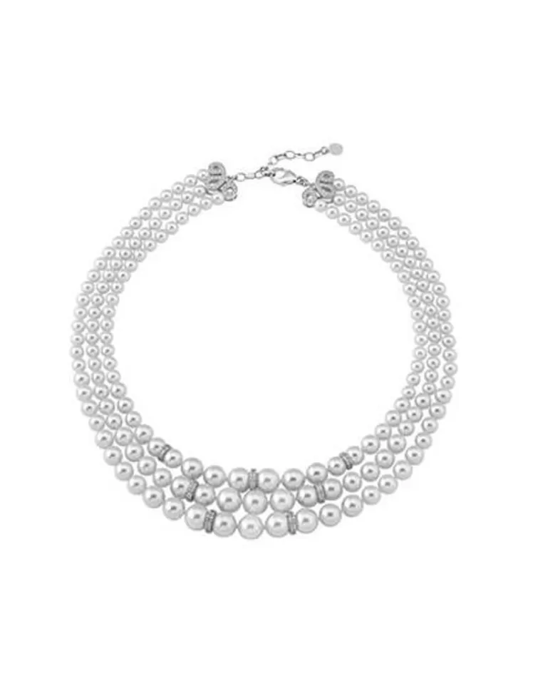 Collares Para Boda | Majorica Collar Carina Triple