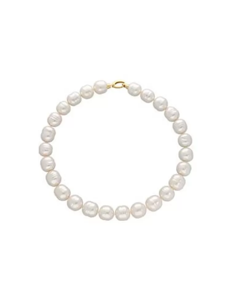 Collares De Perlas Largos | Majorica Collar De Perlas Barrocas Lyra 14Mm 42Cm