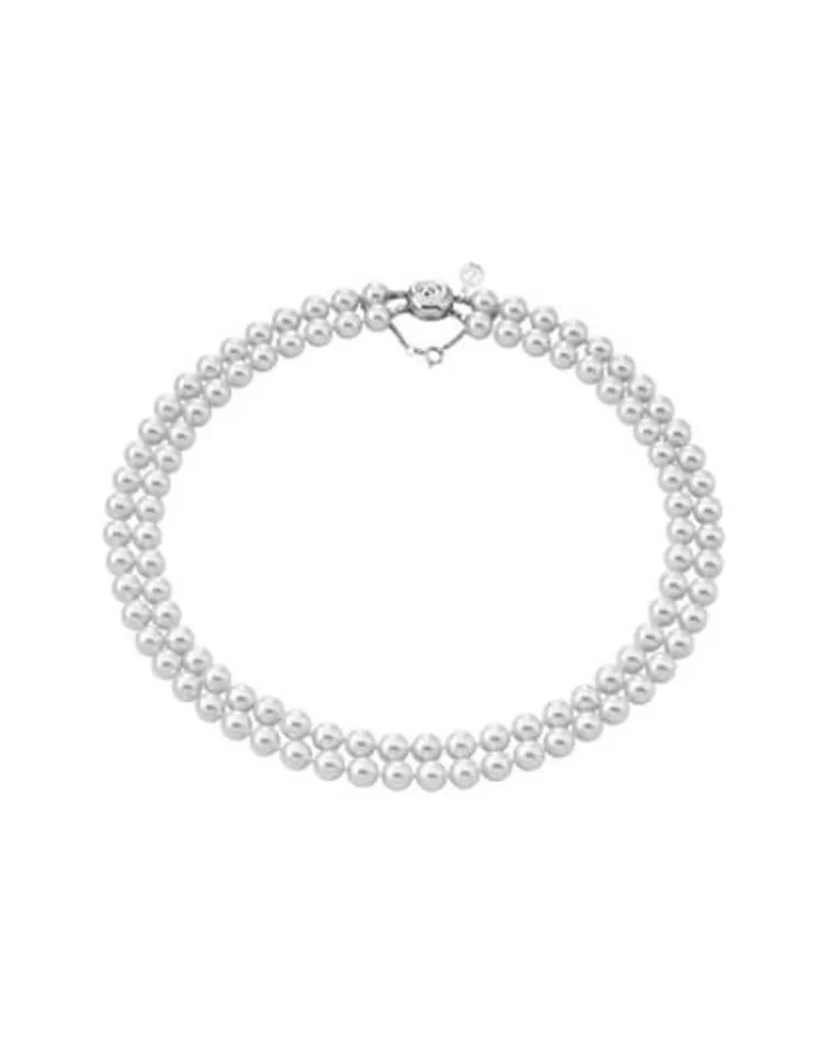 Collares Para Boda | Majorica Collar De Perlas De Dos Vueltas Ariel