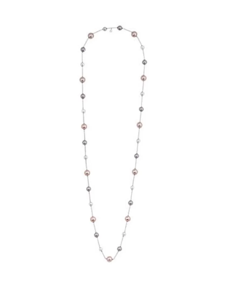 Cadenas Con Perlas | Majorica Collar Ilusion Con Perlas Blancas, Nuage Y Pink