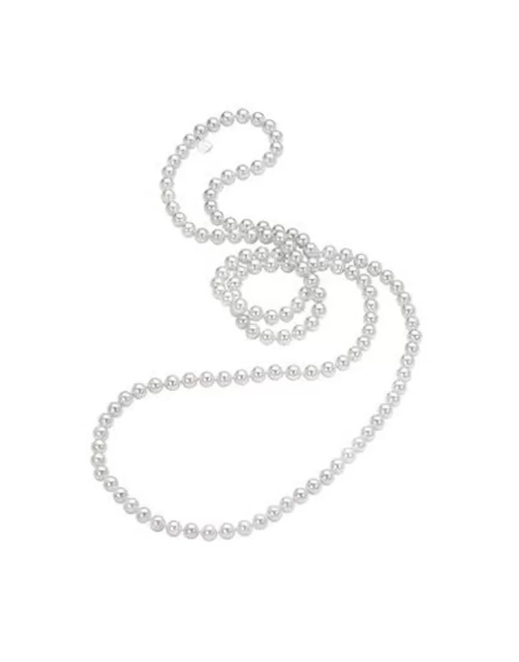 Collares De Perlas Largos | Majorica Collar Jour Perlas Blancas 10Mm 120Cm