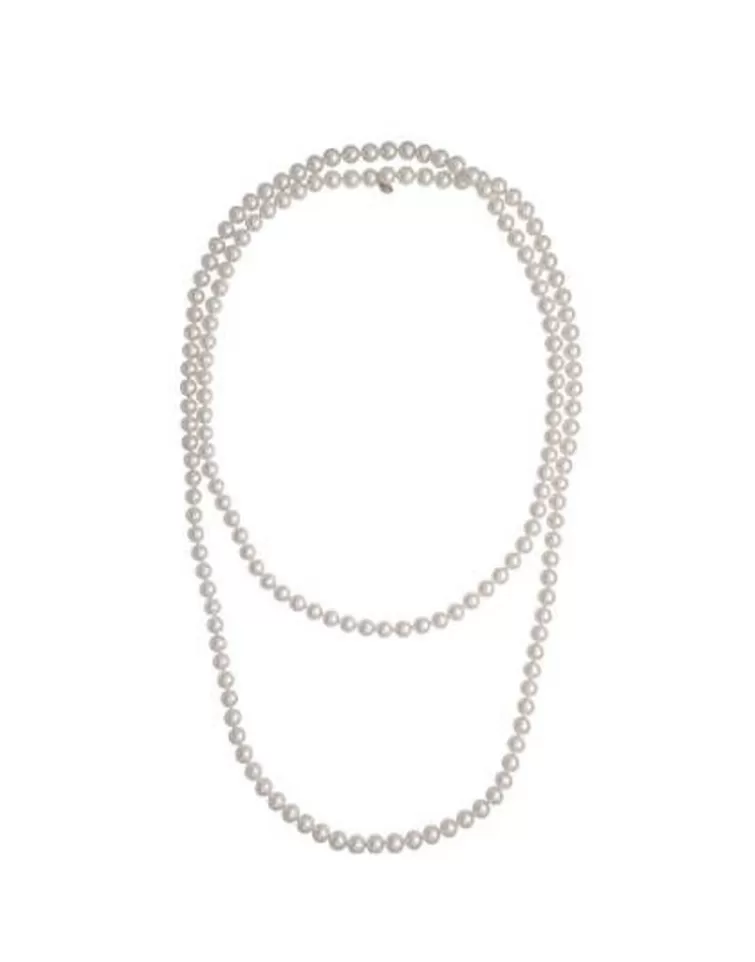 Collares De Perlas Largos | Majorica Collar Jour Perlas Blancas 8Mm 150Cm