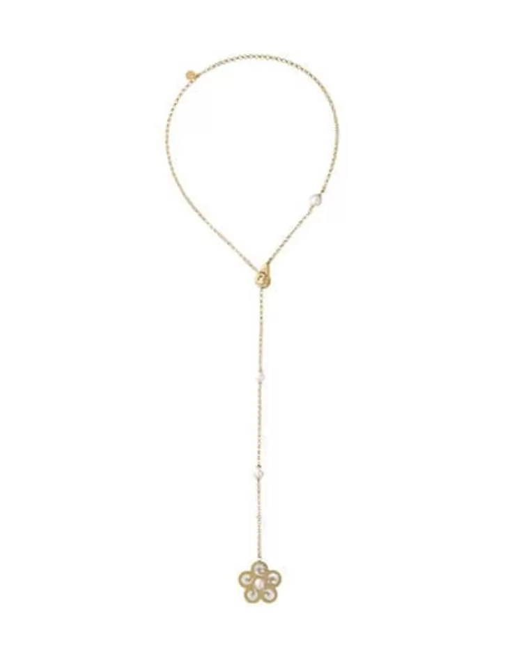 Cadenas Con Perlas | Majorica Collar Largo Roxana Perla En Flor