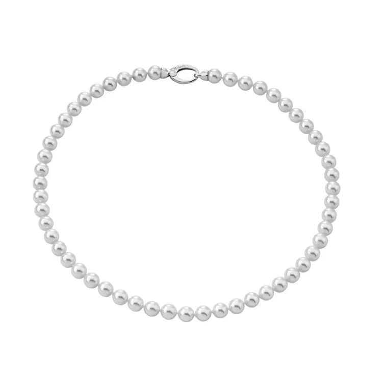 Collares De Perlas Largos | Majorica Collar Lyra Plata 10Mm 50Cm