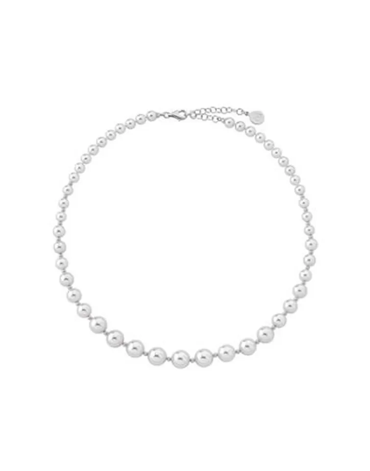 Collares De Perlas Largos | Majorica Collar Lyra Plata 6/10Mm 43Cm