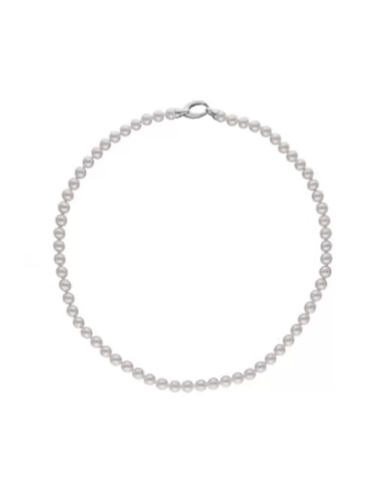 Collares De Perlas Largos | Majorica Collar Lyra Plata 7Mm 45Cm