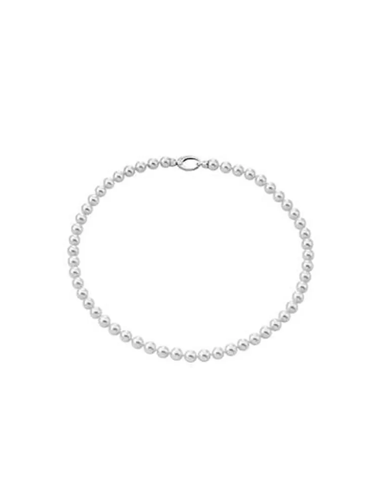 Collares De Perlas Largos | Majorica Collar Lyra Plata 7Mm 50Cm