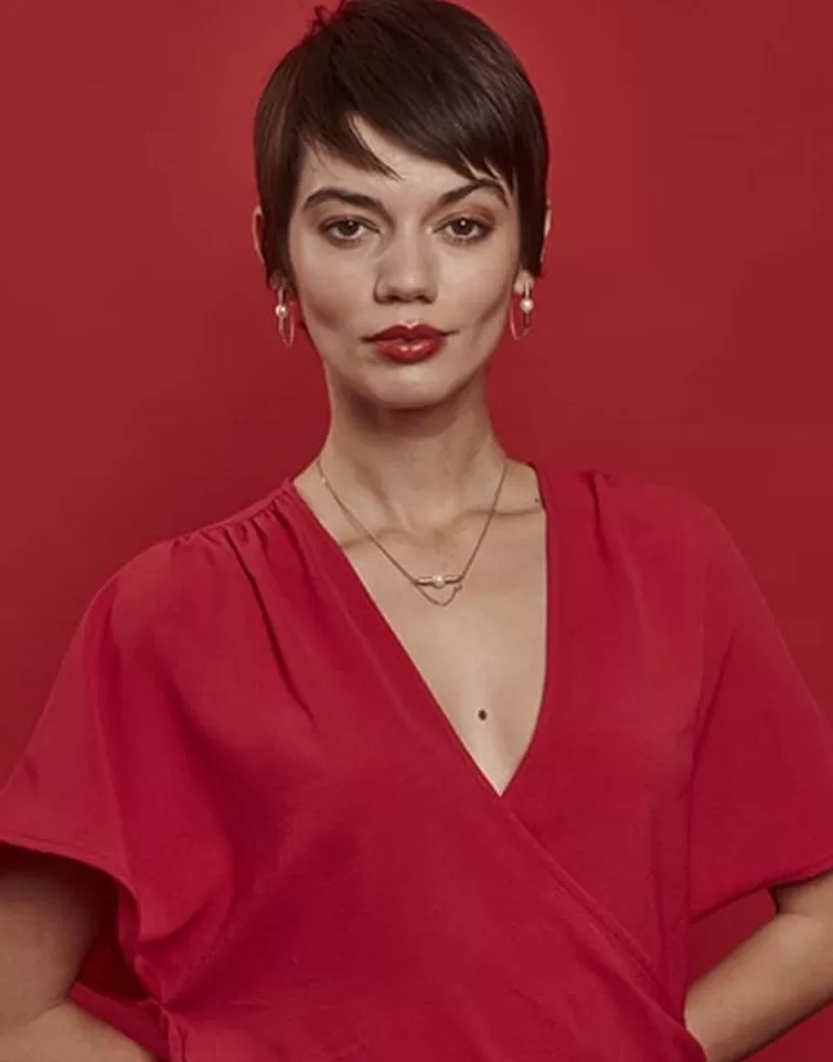 Colgantes Con Cadena | Majorica Collar Minimalista Lagom En Acero Dorado Y Perla