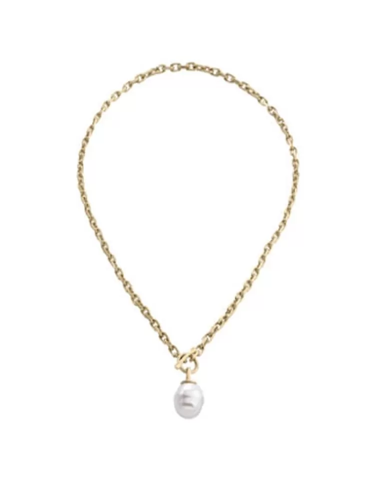 Cadenas Con Perlas | Majorica Collar Tender En Dorado