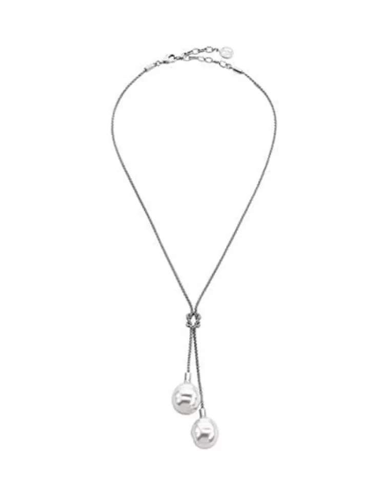 Cadenas Con Perlas | Majorica Collar Tender Plata Con Perlas Blancas