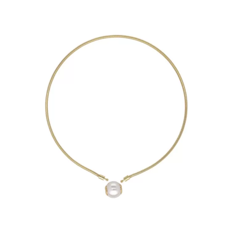 Colgante Multiusos | Majorica Collar Zindis Dorado 40Cm