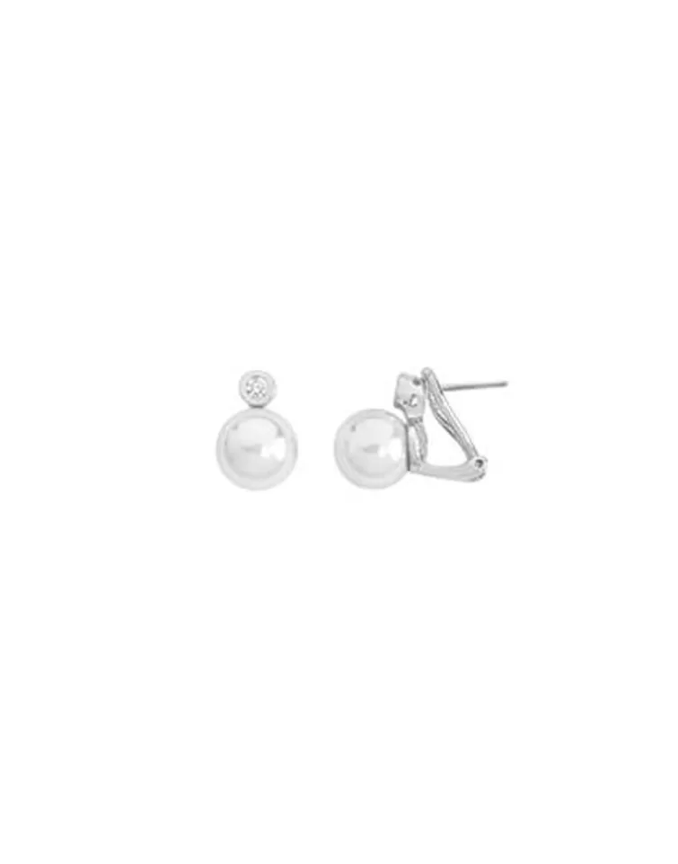 Pendientes Tú & Yo | Majorica Pendientes Cercle Plateados