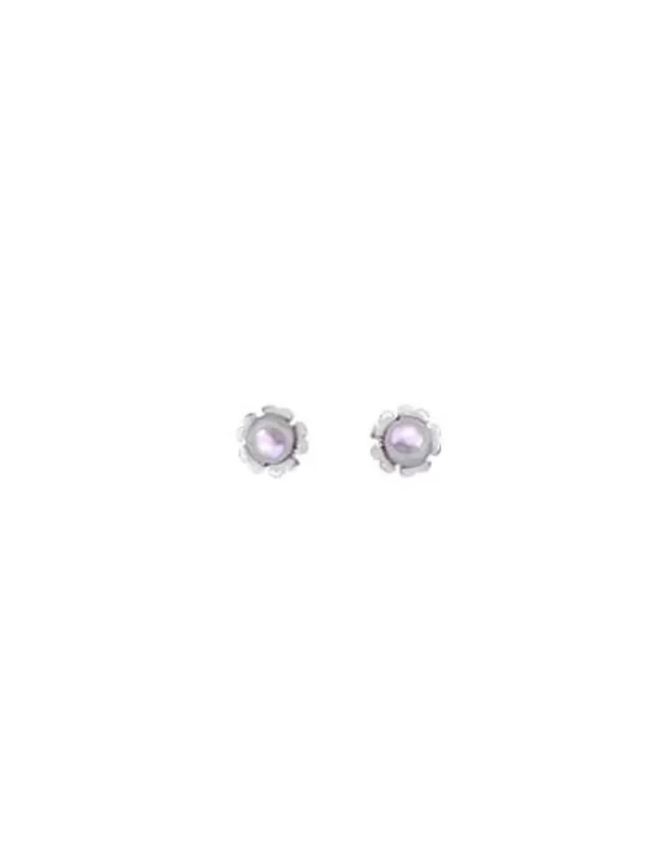 Pendientes Cortos | Majorica Pendientes Cies Plata Con Perla Nuage 4Mm
