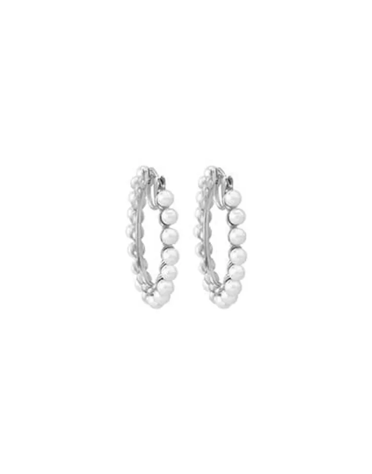 Pendientes De Aro Con Perlas | Majorica Pendientes De Aro Grande Ada Con Perlas