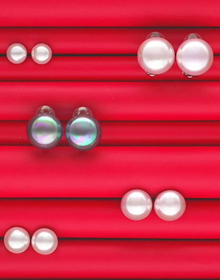Pendientes Cortos | Majorica Pendientes Lyra Plata Con Perla 14Mm Cierre Omega