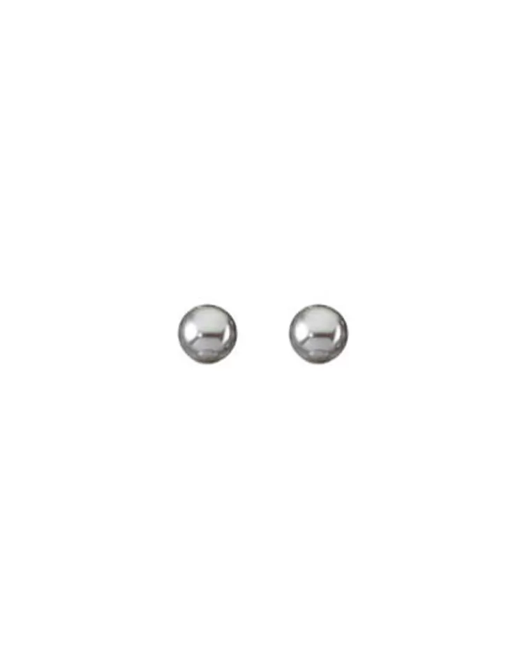 Pendientes De Botón | Majorica Pendientes Lyra Plata Con Perla Nuage 8Mm