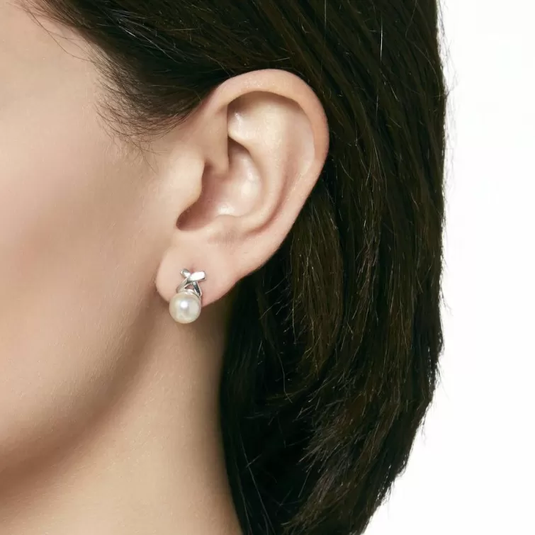 Pendientes Cortos | Majorica Pendientes Plata Vega