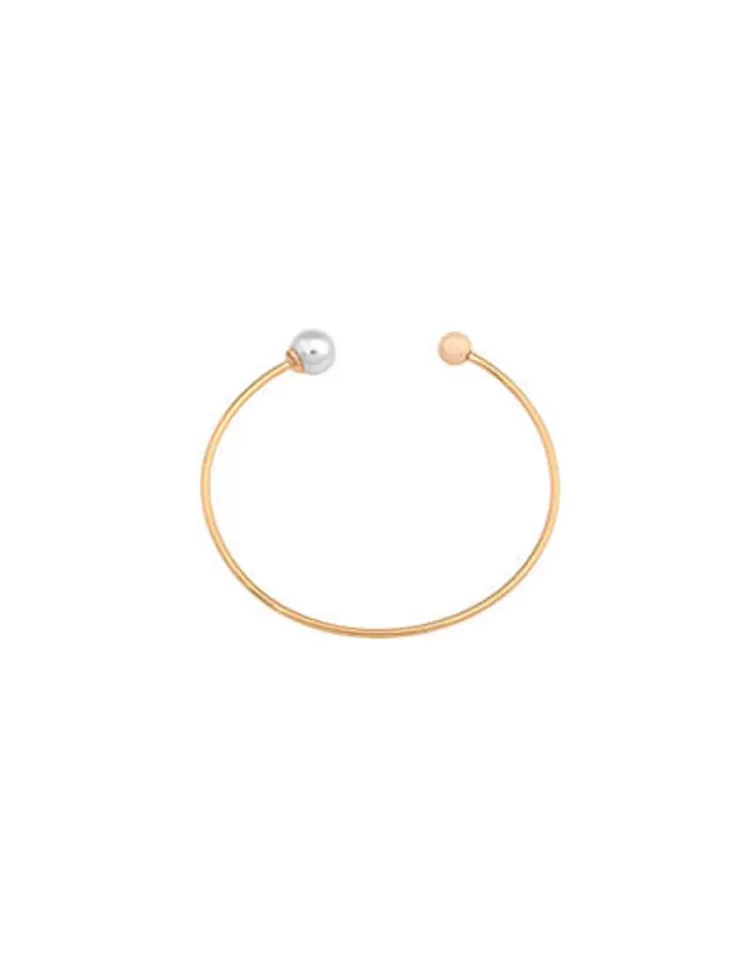Brazaletes Rígidos | Majorica Pulsera Aura Dorada Pequena Perla Blanca