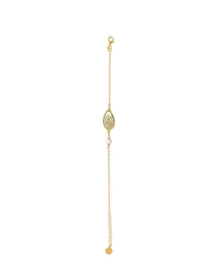 Pulseras Encadenadas | Majorica Pulsera Dafne Con Hoja En Madreperla
