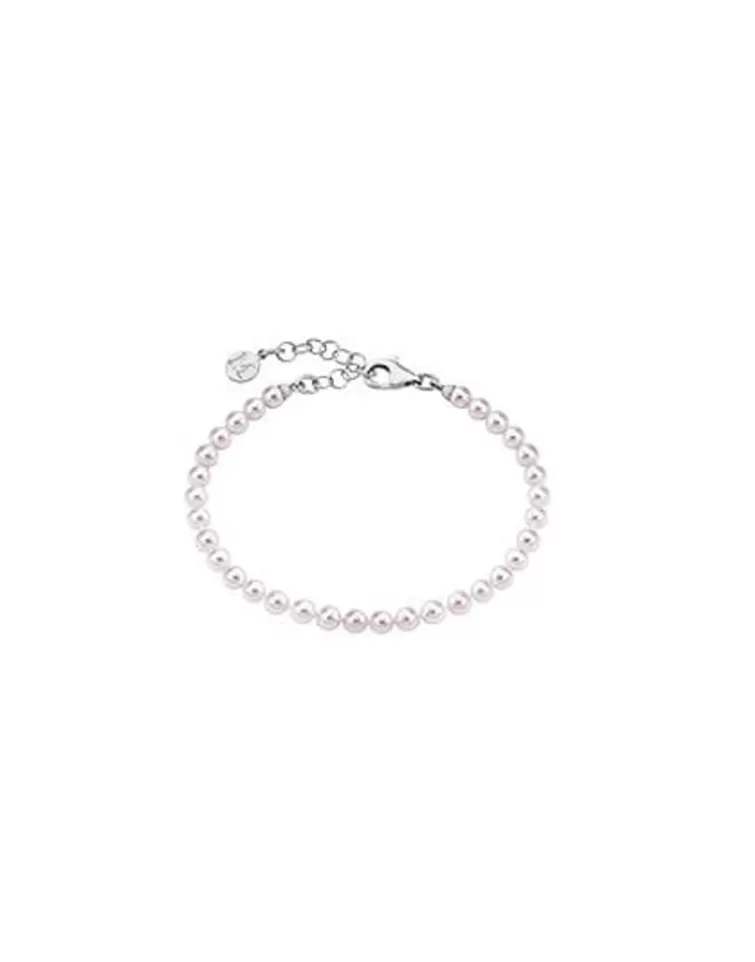 Pulseras Para Novias | Majorica Pulsera De Perlas Ballet Plata 4Mm