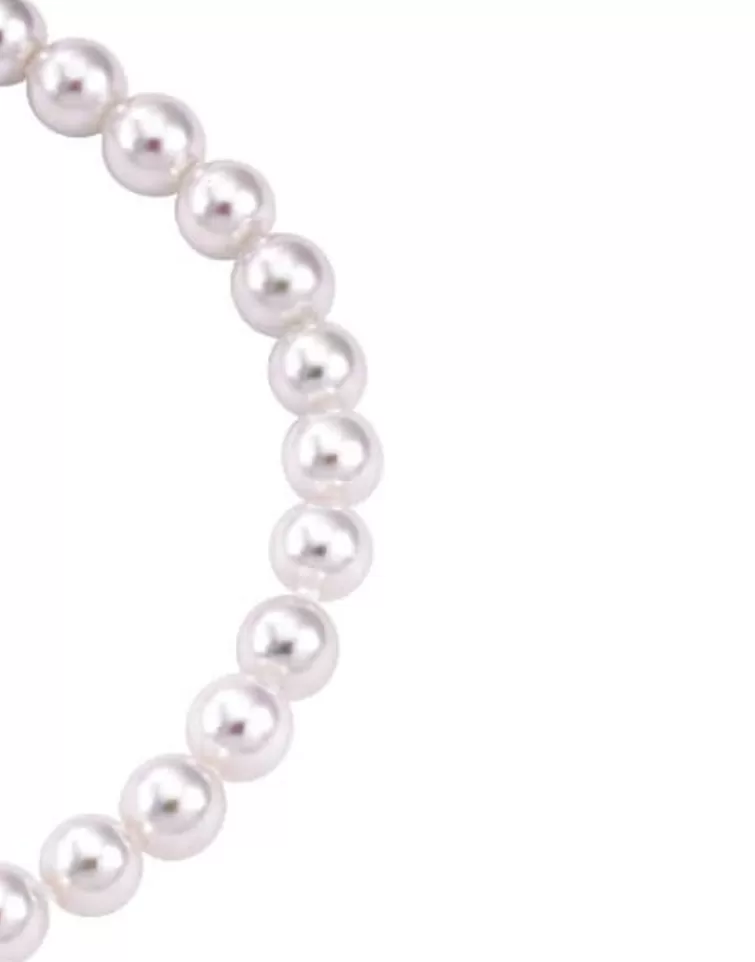 Pulseras Para Novias | Majorica Pulsera De Perlas Ballet Plata 4Mm