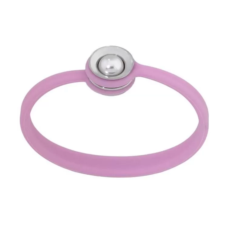 Pulseras Elásticas | Majorica Pulsera De Silicona Rosa Y Perla Blanca 8Mm