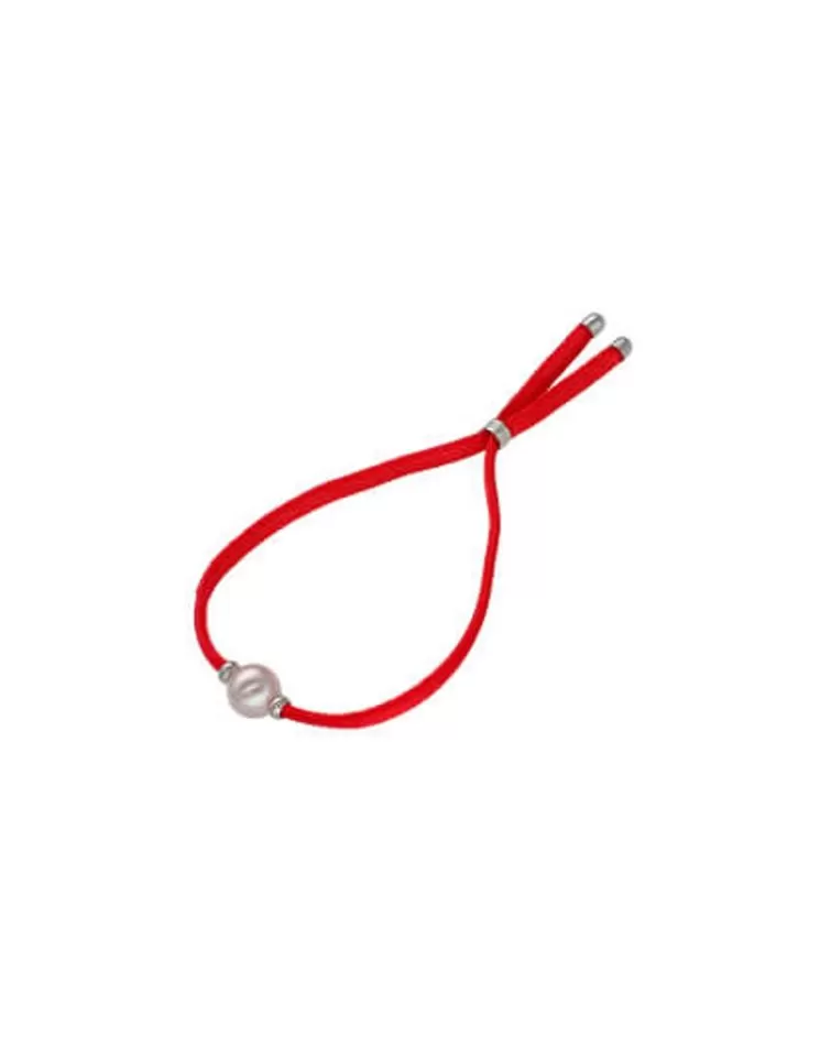 Pulseras Elásticas | Majorica Pulsera Elastica Sifnos Roja Con Perla