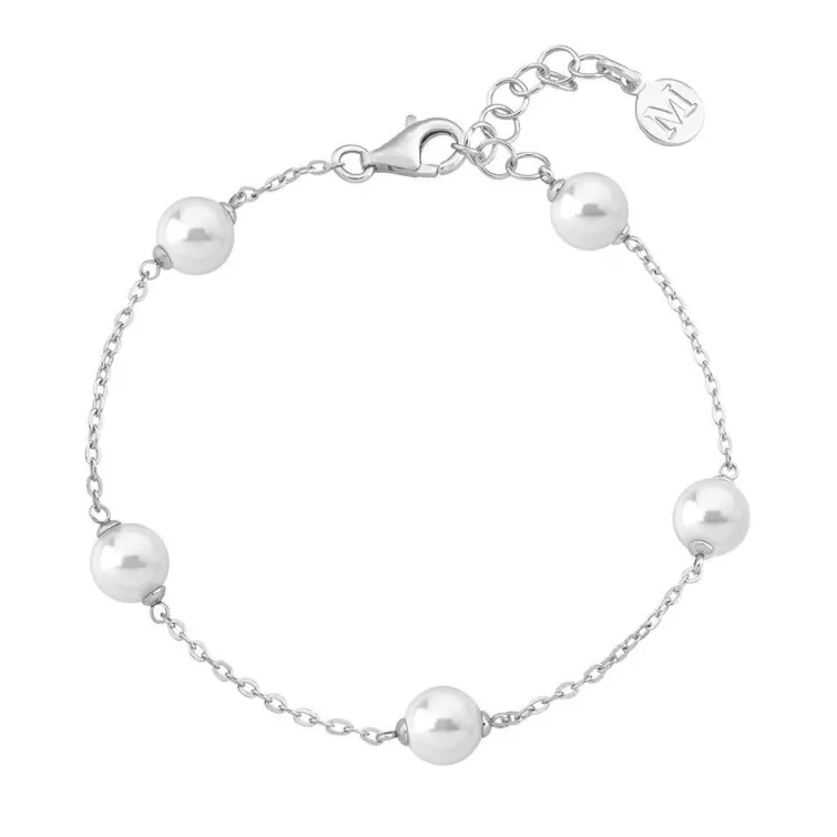 Pulseras Encadenadas | Majorica Pulsera Encadenada Ilusion Plata