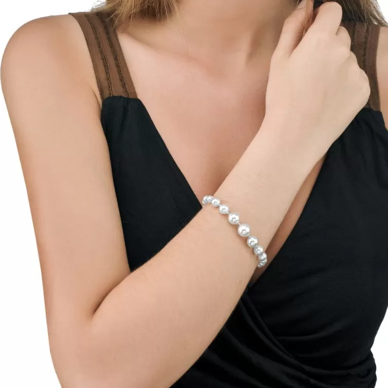 Pulseras Plata | Majorica Pulsera Lyra 6/10Mm Plata