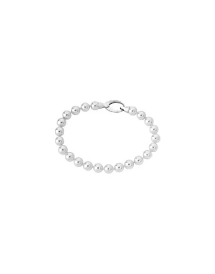 Pulseras Plata | Majorica Pulsera Lyra 7Mm Plata