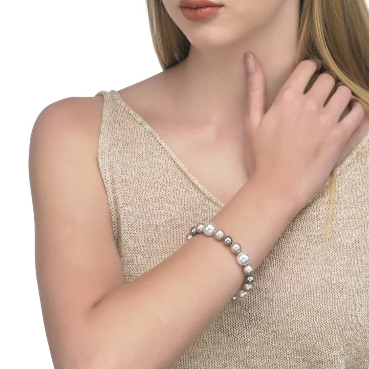 Pulseras Plata | Majorica Pulsera Perlas Multicolor Estela