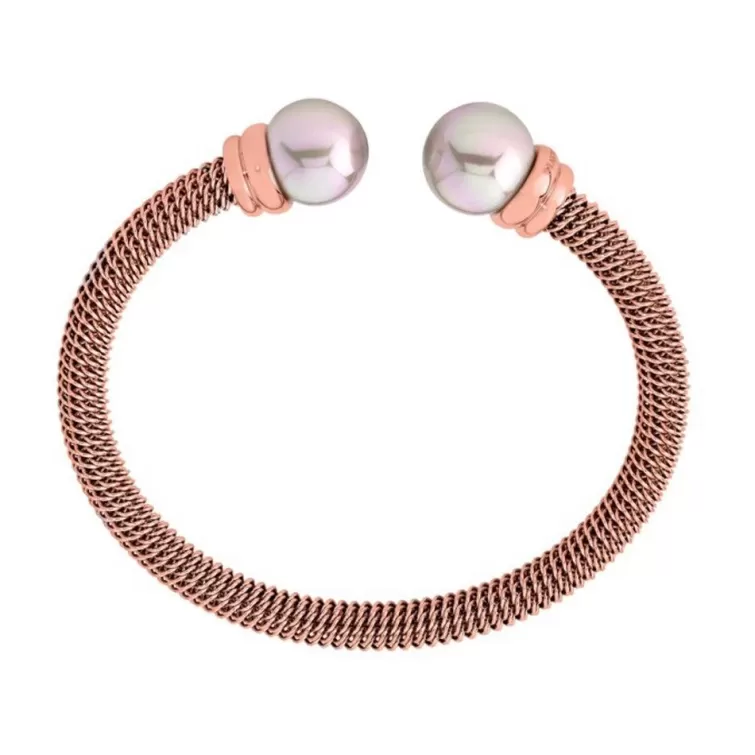 Brazaletes Rígidos | Majorica Pulsera Tender Bano Rosado Perla Nuage