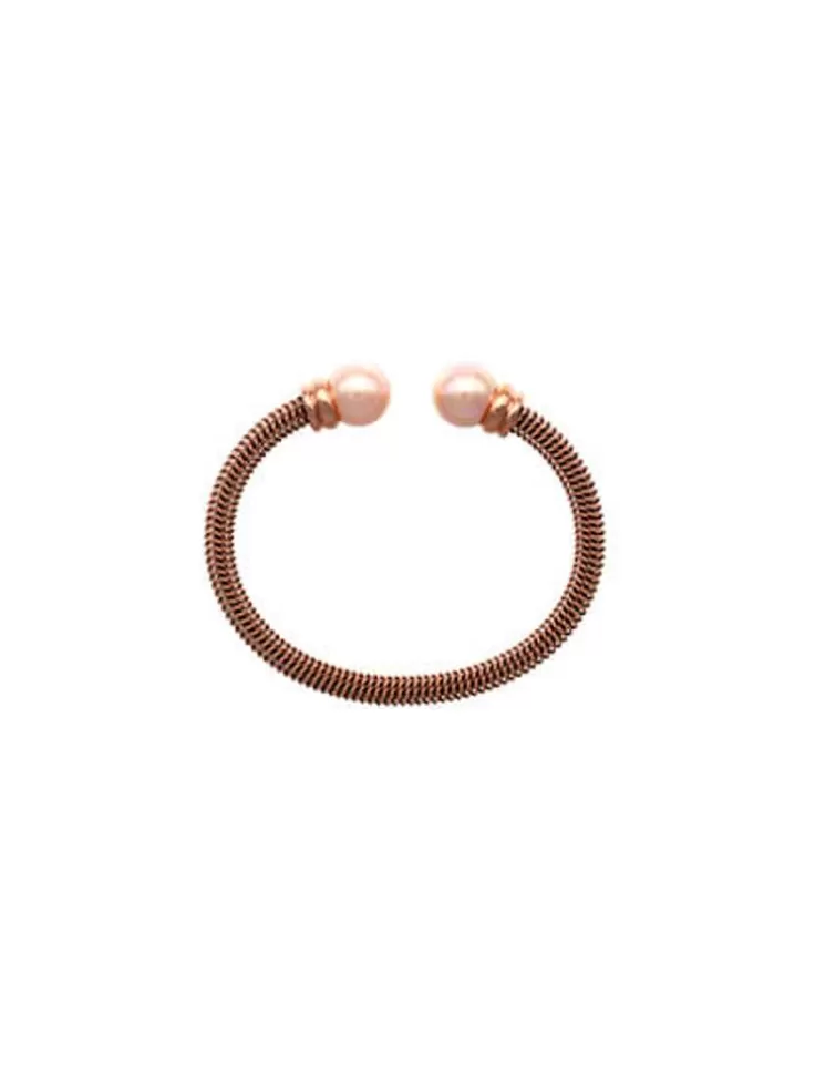Brazaletes Rígidos | Majorica Pulsera Tender Bano Rosado Perla Salmon